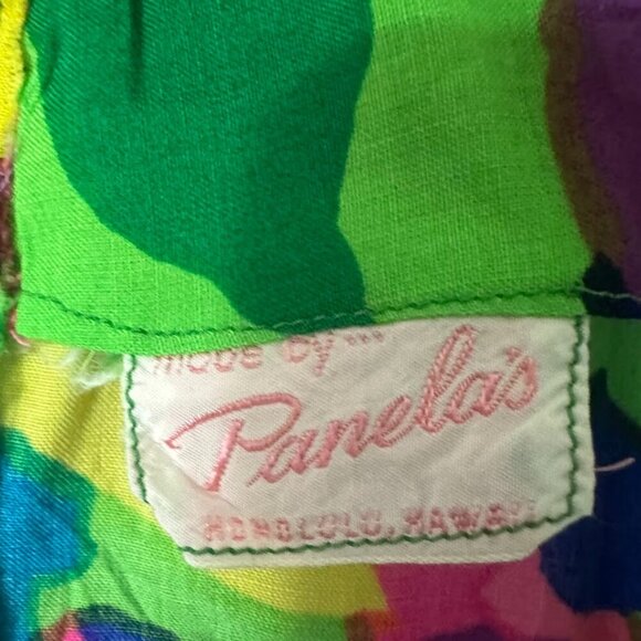 Vintage Rare 1960’s Psychedelic Vibrant Floral Hawaiian A-Line  Maxi Dress Small - Picture 11 of 13